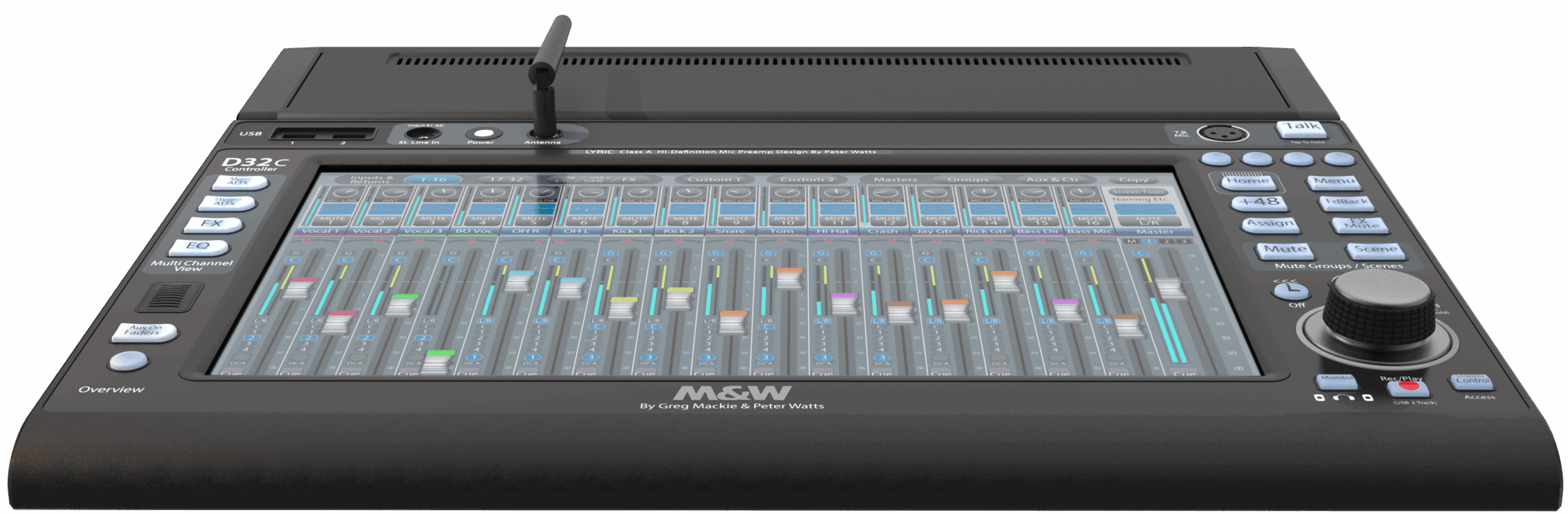 Mixer số M&W Pro Audio D24 (trái) và D32 (phải). Ảnh: M&W Pro Audio